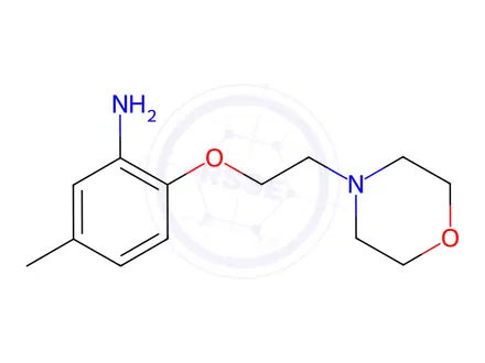 Chemical structure of 5-Methyl-2-[2-(4-morpholinyl)ethoxy]phenylamine