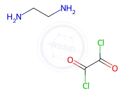 Chemical structure of Ethanedioyl dichloride, polymer with 1,2-ethanediamine