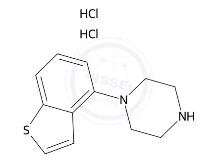 Chemical structure of 1-(Benzo[b]thiophen-4-yl)piperazine dihydrochloride