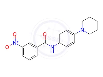 Chemical structure of 3-Nitro-N-(4-(piperidin-1-yl)phenyl)benzamide