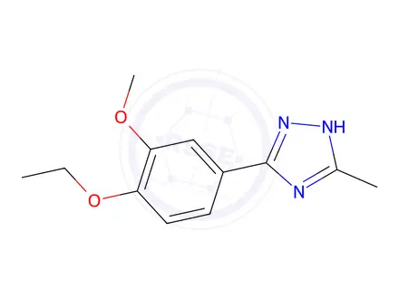 Chemical structure of 5-(4-Ethoxy-3-methoxyphenyl)-3-methyl-1H-1,2,4-triazole