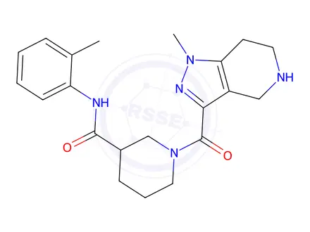 Chemical structure of N-(2-Methylphenyl)-1-[(1-methyl-4,5,6,7-tetrahydro-1H-pyrazolo[4,3-c]pyridin-3-yl)carbonyl]piperidine-3-carboxamide hydrochloride