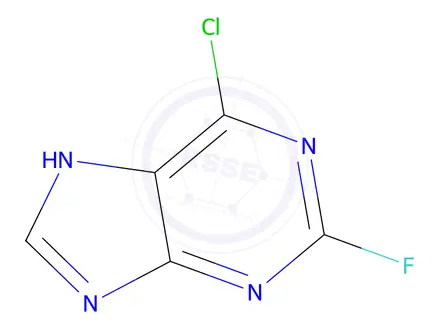 Chemical structure of 6-Chloro-2-fluoropurine