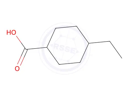 Chemical structure of 4-Ethylcyclohexanecarboxylic Acid (cis- and trans- mixture)