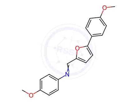 Chemical structure of N-(4-Methoxyphenyl)-1-(5-(4-methoxyphenyl)furan-2-yl)methanimine