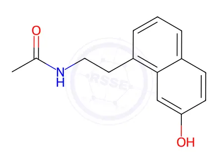 Chemical structure of 7-Desmethylagomelatine