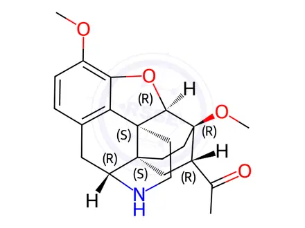 Chemical structure of 1-[(5α,7β)-4,5-Epoxy-18,19-dihydro-3,6-dimethoxy-6,14-ethenomorphinan-7-yl]-ethanone