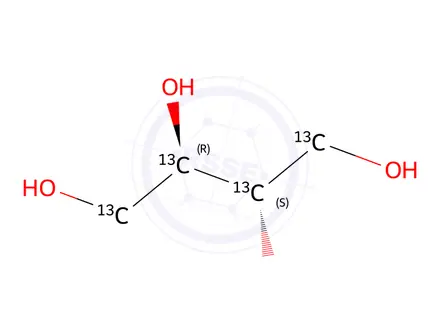 Chemical structure of Erythritol-13C4