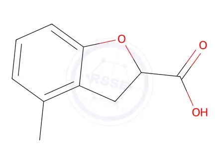 Chemical structure of 4-methyl-2,3-dihydro-1-benzofuran-2-carboxylic acid