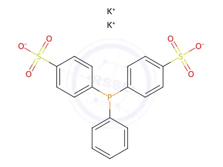 Chemical structure of BIS(P-SULFONATOPHENYL)PHENYLPHOSPHINE DIHYDRATE DIPOTASSIUM SALT