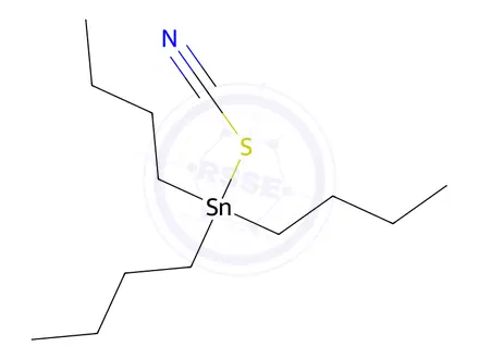 Chemical structure of tributylthiocyanatostannane