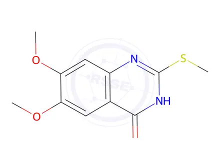 Chemical structure of 6,7-Dimethoxy-2-(methylsulfanyl)-3,4-dihydroquinazolin-4-one