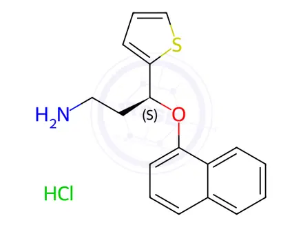 Chemical structure of (S)-N-Desmethyl Duloxetine Hydrochloride