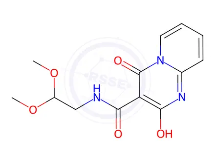 Chemical structure of N-(2,2-Dimethoxyethyl)-2-hydroxy-4-oxo-4H-pyrido[1,2-a]pyrimidine-3-carboxamide