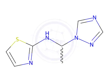 Chemical structure of N-[1-(1H-1,2,4-Triazol-1-yl)ethyl]-1,3-thiazol-2-amine