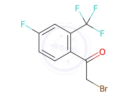 Chemical structure of 4-Fluoro-2-(trifluoromethyl)phenacyl bromide