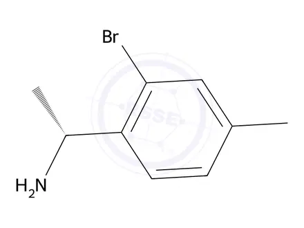 Chemical structure of (R)-1-(2-bromo-4-methylphenyl)ethan-1-amine