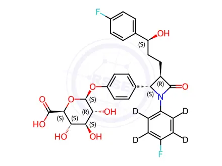 Chemical structure of Ezetimibe-d4 β-D-Glucuronide