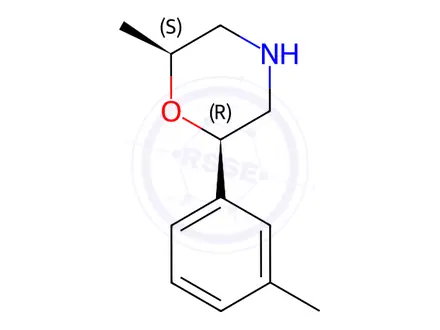 Chemical structure of (2S,6R)-2-methyl-6-m-tolylmorpholine