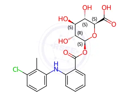 Chemical structure of Tolfenamic Acid Impurity 4 (Tolfenamic Acid Acyl-β-D-Glucuronide)