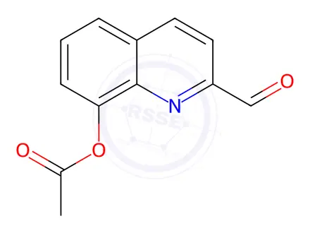 Chemical structure of Acetic Acid 2-formyl-quinolin-8-yl ester