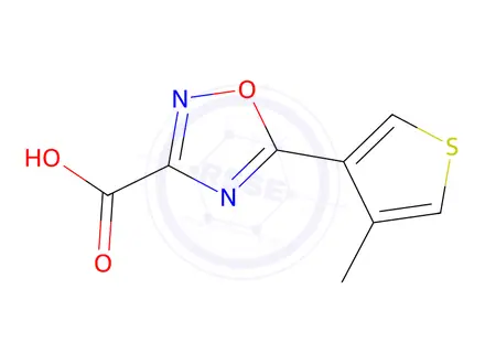 Chemical structure of 5-(4-Methylthiophen-3-yl)-1,2,4-oxadiazole-3-carboxylic acid