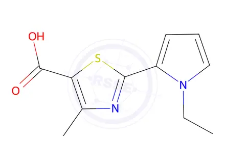 Chemical structure of 2-(1-Ethyl-1h-pyrrol-2-yl)-4-methylthiazole-5-carboxylic Acid