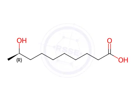 Chemical structure of (R)-9-Hydroxydecanoic acid