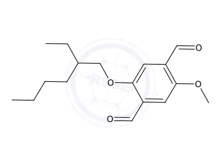 Chemical structure of 2-((2-Ethylhexyl)oxy)-5-methoxyterephthalaldehyde