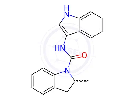 Chemical structure of N-(1H-Indol-3-yl)-2-methylindoline-1-carboxamide
