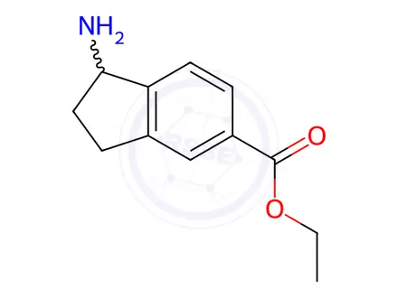 Chemical structure of ethyl 1-amino-2,3-dihydro-1H-indene-5-carboxylate