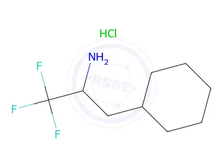 Chemical structure of 3-Cyclohexyl-1,1,1-trifluoropropan-2-amine hydrochloride