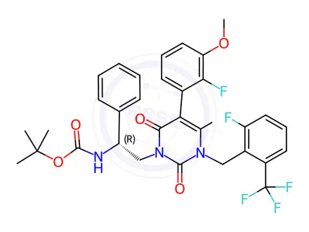 Chemical structure of N-Boc Desbutyrate Elagolix
