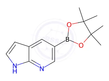 Chemical structure of 5-(4,4,5,5-Tetramethyl-1,3,2-dioxaborolan-2-yl)-1H-pyrrolo[2,3-b]pyridine