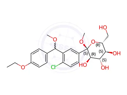 Chemical structure of Dapagliflozin Dimethoxy Impurity