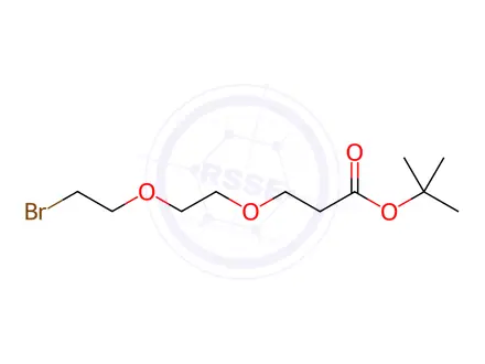 Chemical structure of Bromo-PEG2-t-butyl ester