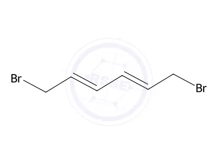 Chemical structure of (2E,4E)-1,6-Dibromohexa-2,4-diene, E