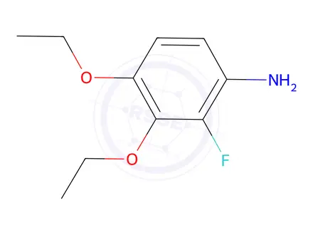 Chemical structure of 3,4-diethoxy-2-fluoroaniline
