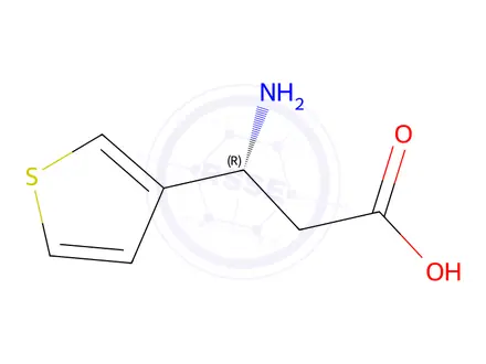 Chemical structure of (R)-3-Amino-3-(thiophen-3-yl)propanoic acid