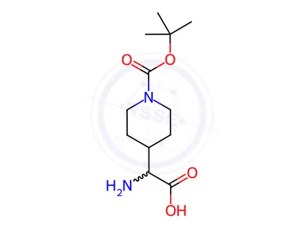 Chemical structure of 1-Boc-4-(Aminocarboxymethyl)piperidine