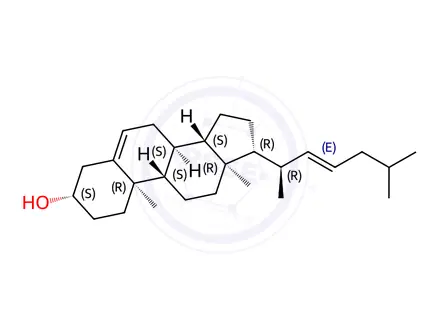 Chemical structure of 20E-DEHYDROCHOLESTEROL