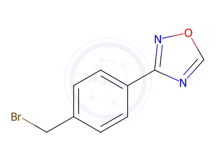 Chemical structure of 3-(4-(Bromomethyl)phenyl)-1,2,4-oxadiazole