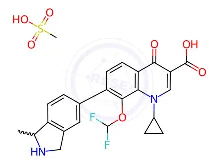 Chemical structure of Garenoxacin Mesylate