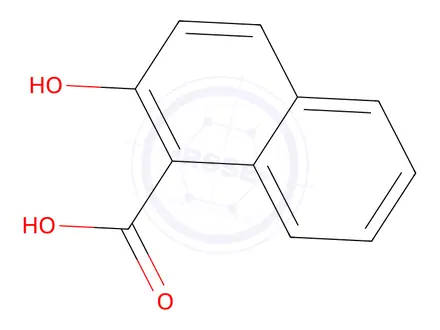 Chemical structure of 1-naphthalenecarboxylic acid, 2-hydroxy-