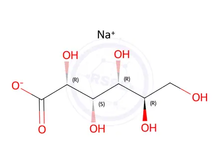Chemical structure of Sodium D-gluconate