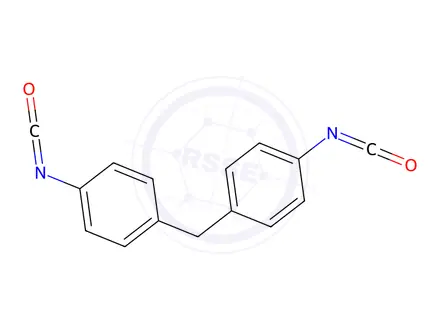 Chemical structure of Diphenylmethan-4,4′-diisocyanate in toluene