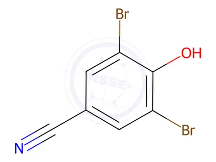 Chemical structure of Bromoxynil in methanol
