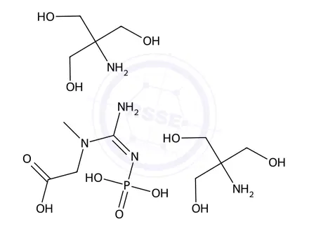 Chemical structure of Creatine phosphate bis(trihydroxymethylaminomethane) salt
