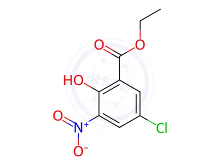 Chemical structure of Ethyl 5-chloro-2-hydroxy-3-nitrobenzoate