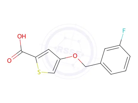 Chemical structure of 4-((3-Fluorobenzyl)oxy)thiophene-2-carboxylic acid
